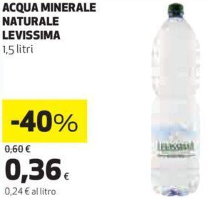 Levissima Acqua Minerale Naturale Litri Offerta Di Coop