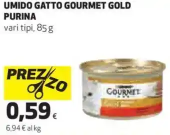 Coop Purina Umido Gatto Gourmet Gold Vari Tipi 85 g offerta
