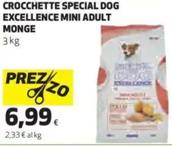 Coop Special Dog Excellence Mini Adult Monge Crocchette 3 kg offerta