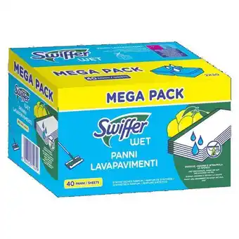 La Saponeria Swiffer wet hygiene panno catturapolv.bagnato ricarica 40 pz offerta