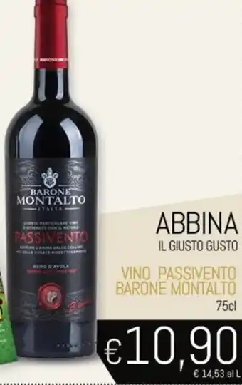Conad Superstore Barone Montalto Vino Passivento 75cl offerta