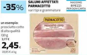 Coop Parmacotto Salumi Affettati 130 g offerta