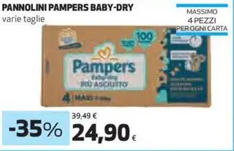 Coop Pampers Baby-Dry Pannolini Vari Taglie offerta