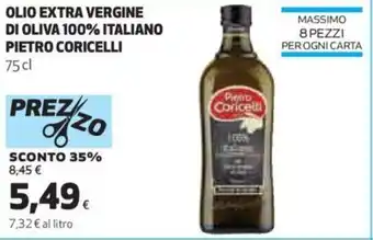 Coop Pietro Coricelli Olio Extra Vergine di Oliva 100% Italiano 75 cl offerta