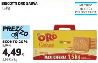 Coop Oro Saiwa Biscotti 1,5 kg offerta