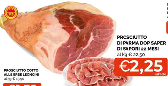 Mercatò Local Prosciutto Di Parma DOP Saper di Sapori 22 Mesi offerta