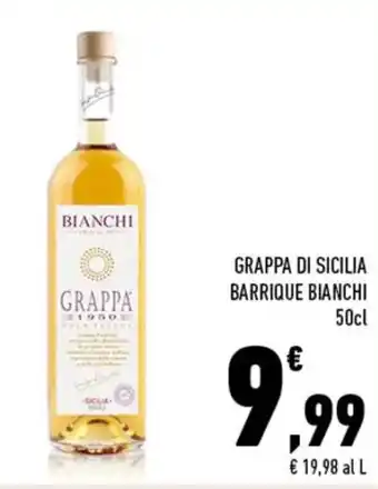 Conad Superstore Bianchi Grappa di Sicilia Barrique 50cl offerta