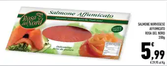 Conad Superstore Rosa del Nord Salmone Norvegese Affumicato 200g offerta