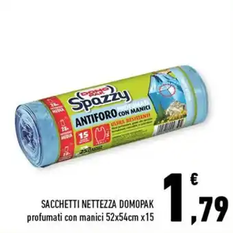 Conad Superstore Domopak Sacchetti Nettezza 52x54cm x15 offerta