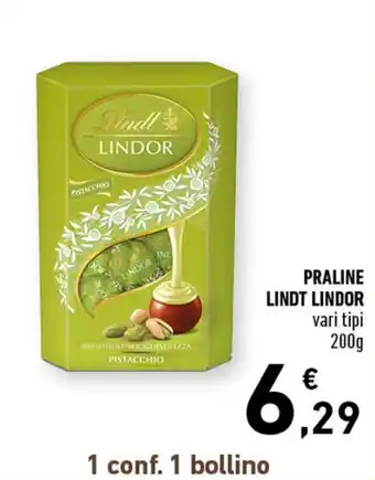 Conad Superstore Lindt Lindor Praline 200g offerta