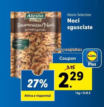 Lidl Alesto Selection Noci sgusciate 200 g offerta