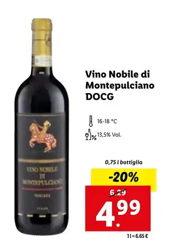 Lidl Vino Nobile di Montepulciano DOCG 0,75 l offerta