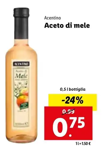 Lidl Acentino Aceto di mele 0,5 l offerta
