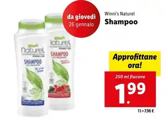 Lidl Winni's Naturel Shampoo 250 ml offerta