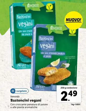 Lidl Vemondo Bastoncini vegani 250 g offerta