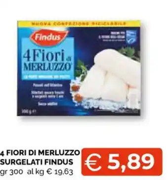 Mercatò Local Findus 4 Fiori di Merluzzo Surgelati gr 300 offerta