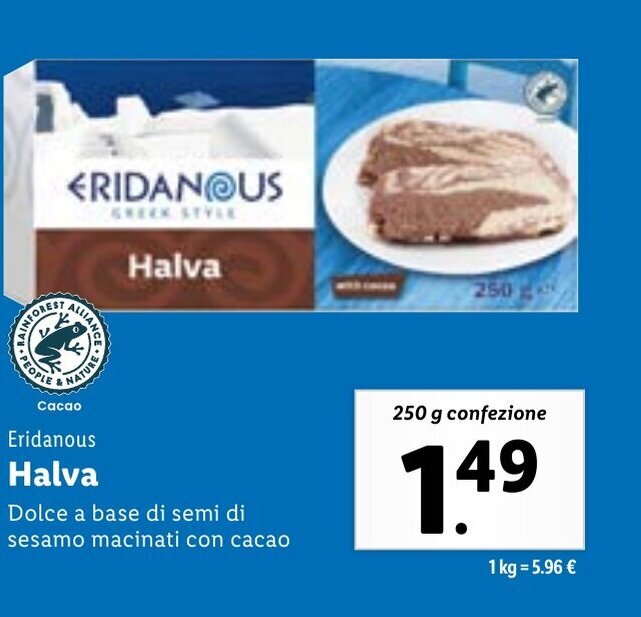 Eridanous Halva 250 g offerta di Lidl