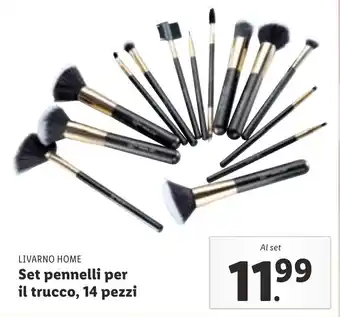 Lidl Livarno Home Set pennelli per il trucco, 14 pezzi offerta
