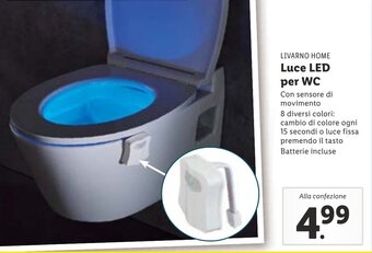 Lidl Livarno Home Luce LED per WC offerta