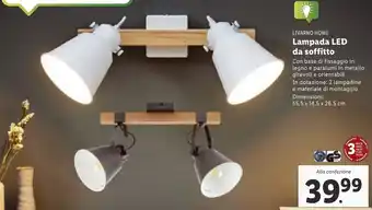 Lidl Livarno Home Lampada LED da soffitto 55,5 x 14,5 x 26,5 cm offerta