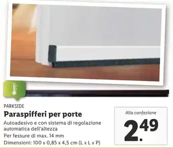 Lidl Parkside Paraspifferi per porte 100 x 0,85 x 4,5 cm offerta