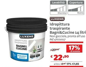 Bricocenter Luxens Idropittura Traspirante Bagni & Cucine offerta