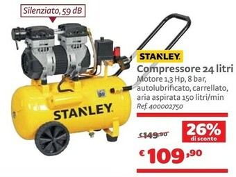 Bricocenter Stanley Compressore offerta