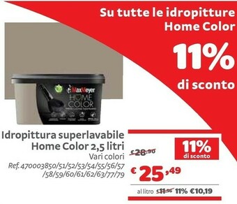 Bricocenter Maxeyer Home Color Idropittura Superlavabile offerta
