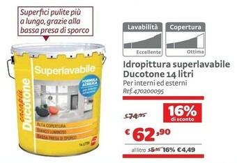 Idropittura Superlavabile Ducotone 14 Litri