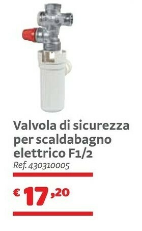 Bricocenter Valvola Di Sicurezza Per Scaldabagno Elettrico F1/2 offerta