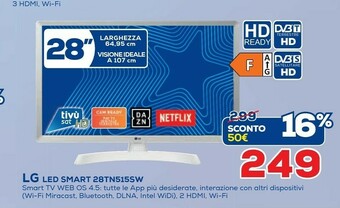 Euronics LG Led Smart 28TN515SW offerta