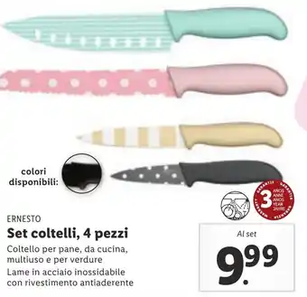 Lidl Ernesto Set coltelli, 4 pezzi offerta