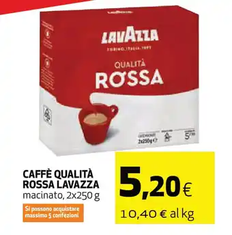 Coop Lavazza Caffè Qualità Rossa 2x250g offerta