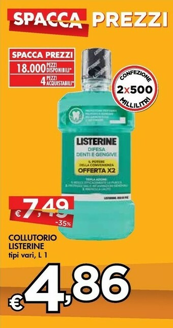 Bennet Listerine Collutorio offerta