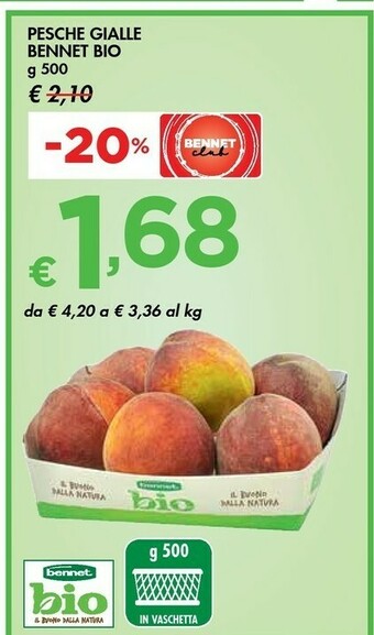 Bennet Bennet Bio Pesche Gialle offerta