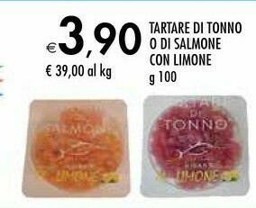 Bennet Tartare Di Tonno O Di Salmone Con Limone 100 G offerta