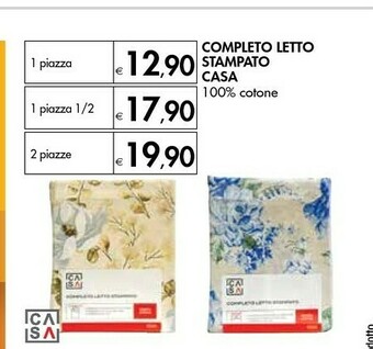Bennet Completto Letto Stampato Casa offerta