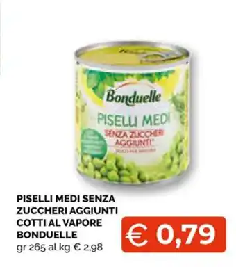 Mercatò Local Bonduelle Piselli Medi Senza Zuccheri Aggiunti Cotti Al Vapore 265 gr offerta