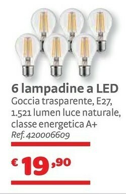 6 Lampadine A Led
