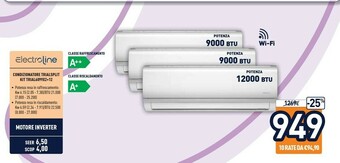 Unieuro Electroline Condizionatore TRIAL6099X2+12 offerta