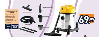 Unieuro Electroline BE20XR9 Aspirapolvere 1400 W Aspiratore Senza Sacchetto Secco E Bagnato Senza Sacchetto 16 L offerta