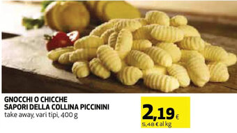 Coop Gnocchi o Chicche Sapori Della Collina Piccinini 400 g offerta