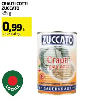 Coop Zuccato Crauti Cotti 385 g offerta