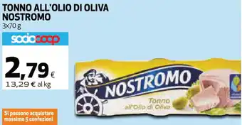Coop Nostromo Tonno All'Olio di Oliva 3x70 g offerta