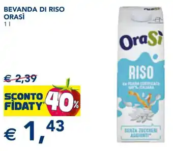 Esselunga Orasì Bevanda di Riso 1 l offerta