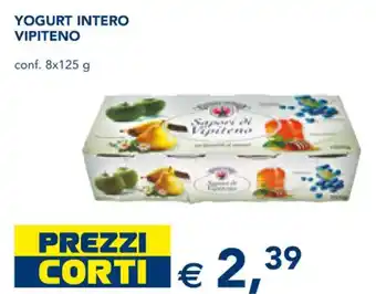 Esselunga Vipiteno Yogurt Intero 8 x 125 g offerta