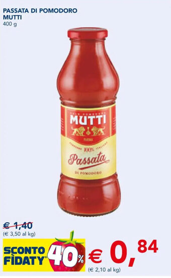 Esselunga Mutti Passata di Pomodoro 400 g offerta