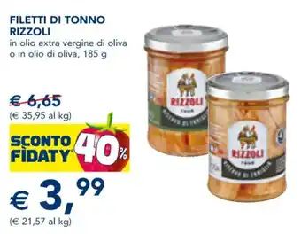 Esselunga Rizzoli Filetti di Tonno 185 g offerta