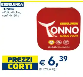 Esselunga Tonno 4 x 160 g offerta