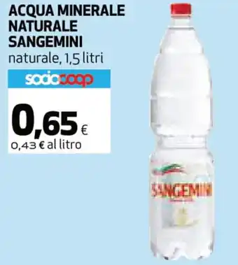 Coop Sangemini Acqua Minerale Naturale 1,5 litri offerta